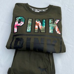 PINK, 2-piece sweatshirt and sweatpants, size XS